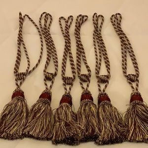 Drapery tie backs, selling 6 but will sell them in two’s.